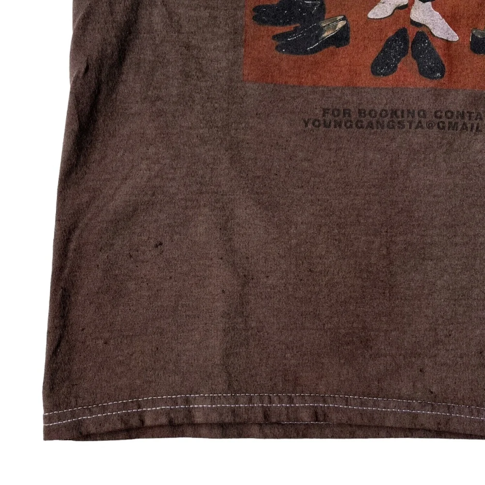 4Hunnid Brown Stonewash YG Pacsun Short Sleeve Tee - Picture 3 of 5